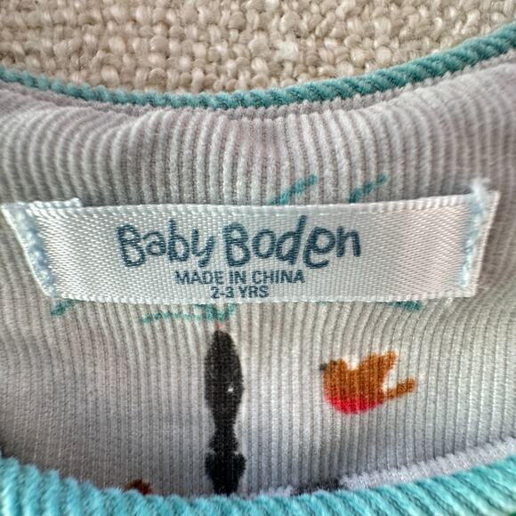 Baby Boden Corduroy Pinafore Dress London Christmas EUC 2/3 - Picture 3 of 8